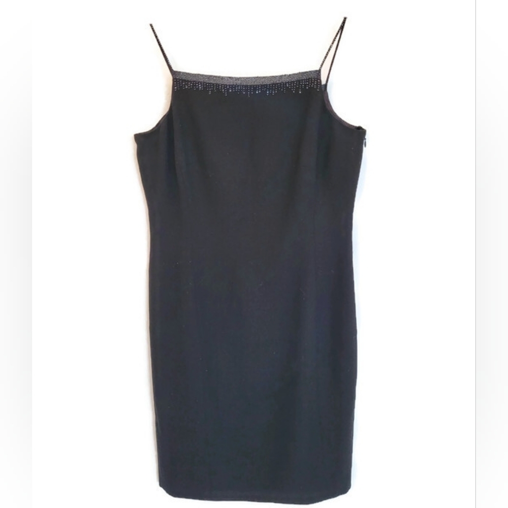 2 pc Ann Taylor Special Occasion Beaded Dress & Jacket Midnight Blue